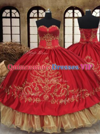 Attractive Floor Length Wine Red Quinceanera Dress Sweetheart Sleeveless Lace Up