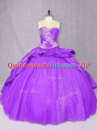 Fabulous Sleeveless Court Train Lace Up Beading Quinceanera Dress