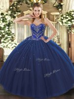 Fancy Sleeveless Beading Lace Up Sweet 16 Dresses