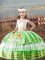 Satin Lace Up Off The Shoulder Sleeveless Floor Length Little Girl Pageant Dress Embroidery