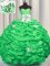 Comfortable Sweetheart Lace Up Appliques and Sequins and Pick Ups 15 Quinceanera Dress Brush Train Sleeveless