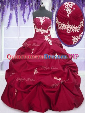 Low Price Appliques and Pick Ups Sweet 16 Dress Fuchsia Lace Up Sleeveless Floor Length
