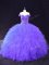 Purple Sleeveless Floor Length Beading Lace Up Sweet 16 Dresses