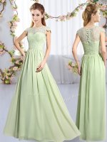Cap Sleeves Lace Clasp Handle Dama Dress for Quinceanera