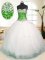 Elegant White Sweetheart Zipper Beading Quinceanera Gown Sleeveless