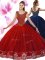 Wine Red Scoop Zipper Beading and Appliques Quince Ball Gowns Sleeveless