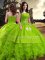 Dynamic Ball Gowns Strapless Sleeveless Taffeta Floor Length Zipper Embroidery and Ruffled Layers Sweet 16 Dress