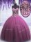 Top Selling Lilac Lace Up 15th Birthday Dress Beading Sleeveless Floor Length