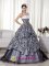 Wonderful Beading and Ruch North Plainfield New Jersey/ NJ Quinceanera Dress Luxurious A-line / Princess Sweetheart Floor-length Zebra and Organza