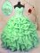 Beautiful Organza Sweetheart Sleeveless Lace Up Beading and Ruffles and Pick Ups Quinceanera Gowns in