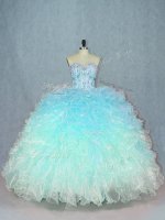 Multi-color Sleeveless Beading and Ruffles Sweet 16 Dress