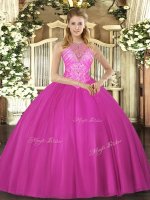 Sophisticated Fuchsia Sleeveless Beading Floor Length Quinceanera Dress(SKU SJQDDT1217002-2BIZ)