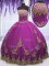 High Quality Strapless Sleeveless Zipper Sweet 16 Dresses Fuchsia Tulle