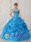 Bullhead City Arizona Wonderful Taffeta Blue Appliques Ball Gown Sweetheart Quinceanera Dress For