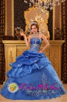 Seattle Washington/WA Strapless Quinceanera Dress Clearance With Beading and Appliques Decorate Ball Gown