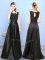 Artistic Black Zipper Vestidos de Damas Beading Sleeveless Floor Length