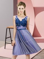 Cheap Tulle Sleeveless Knee Length Vestidos de Damas and Appliques(SKU BMT0361-5BIZ)