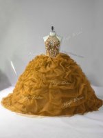 Custom Made Organza Sleeveless Quinceanera Gowns and Beading(SKU PSSW0837-12BIZ)