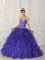 Nampa Idaho/ID Rufflers and Appliques Decorate Sweetheart Bodice For Quinceanera Dress With Purple