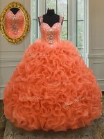 Straps Sleeveless Beading and Ruffles Zipper Military Ball Gown(SKU PSSW015-1BIZ)
