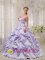 Newmarket East Anglia Sweet Lilac Pick-ups and Appliques Sweet 16 Dress With Strapless Taffeta In Spring