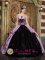 Appliques Lovely Lavender and Black Mtubatuba South Africa Quinceanera Dress Strapless Taffeta Quinceanera Gowns