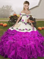 Floor Length Ball Gowns Sleeveless White And Purple Quinceanera Gowns Lace Up(SKU SJQDDT2145002-7BIZ)
