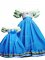 High End Floor Length Lace Up Quince Ball Gowns Baby Blue for Military Ball and Sweet 16 and Quinceanera with Ruffled Layers