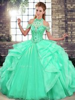 Modern Floor Length Ball Gowns Sleeveless Apple Green Vestidos de Quinceanera Lace Up(SKU SJQDDT2111002-6BIZ)