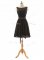 Mini Length Zipper Court Dresses for Sweet 16 Black for Prom and Party and Wedding Party with Lace and Belt