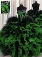 Multi-color Sleeveless Floor Length Beading and Ruffles Lace Up 15th Birthday Dress(SKU PSSW0514-14BIZ)
