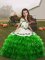 Charming Straps Lace Up Embroidery and Ruffled Layers Pageant Dress Sleeveless