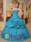 Effingham Illinois/IL Wonderful Teal Quinceanera Dress With Pick-ups Sweetheart Neckline Taffeta Ball Gown
