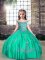 Low Price Turquoise Evening Gowns Party and Wedding Party with Beading Off The Shoulder Sleeveless Lace Up