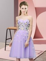 Lavender Vestidos de Damas Wedding Party with Appliques Sweetheart Sleeveless Lace Up(SKU BMT0365-10BIZ)