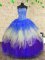 Fantastic Multi-color Ball Gowns Tulle Sweetheart Sleeveless Beading and Sequins Floor Length Zipper Quinceanera Gown