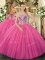 Sleeveless Lace Up Floor Length Beading Ball Gown Prom Dress