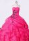 Beautiful Ball Gown Sweetheart Floor-length Hot Pink Appliques Quinceanera dress Style FA-L-001