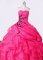 Mexican Elegant Ball Gown Sweetheart Floor-length Hot Pink Appliques Quinceanera dress Style FA-L-001