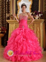 Caldwell TX Easton East Anglia Beautiful Mermaid Ruffles and Beaded Decorate Bust Sweet 16 Dresses With Sweetheart Florr-length(SKU QDZY305y-3BIZ)