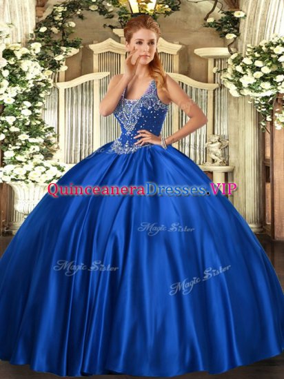 Cute Sleeveless Lace Up Floor Length Beading Quinceanera Gown - Click Image to Close