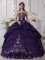 Fort Dodge Iowa/IA Taffeta With Embroidery Elegant Purple Remarkable Quinceanera Dress For Strapless Ball Gown