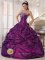 Antioquia colombia Eggplant Purple Quinceanera Dress with Strapless Embroidery Formal Style Taffeta Ball Gown