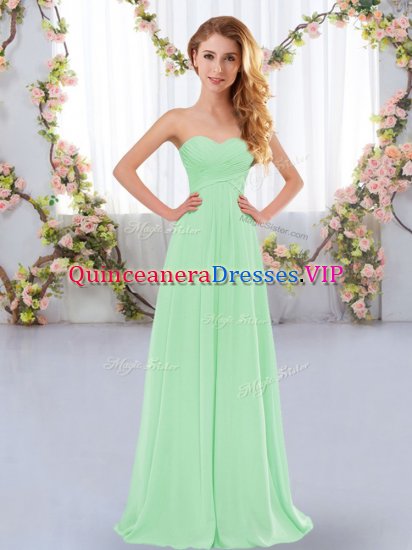 Modern Sleeveless Ruching Lace Up Dama Dress - Click Image to Close