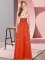 Colorful Rust Red Sleeveless Appliques Floor Length Quinceanera Court Dresses