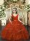 High Class Sleeveless Backless Floor Length Beading and Ruching Pageant Gowns For Girls