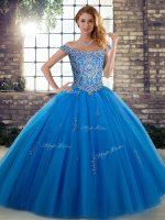 Sophisticated Sleeveless Lace Up Floor Length Beading Quinceanera Dress(SKU SJQDDT2104002-8BIZ)