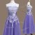 Dramatic Lavender Strapless Lace Up Appliques Quinceanera Court of Honor Dress Sleeveless