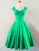 Amazing Dark Green Sleeveless Ruching Mini Length Quinceanera Court of Honor Dress