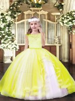 Scoop Sleeveless Tulle Little Girl Pageant Gowns Lace Zipper(SKU PAG1164-2BIZ)